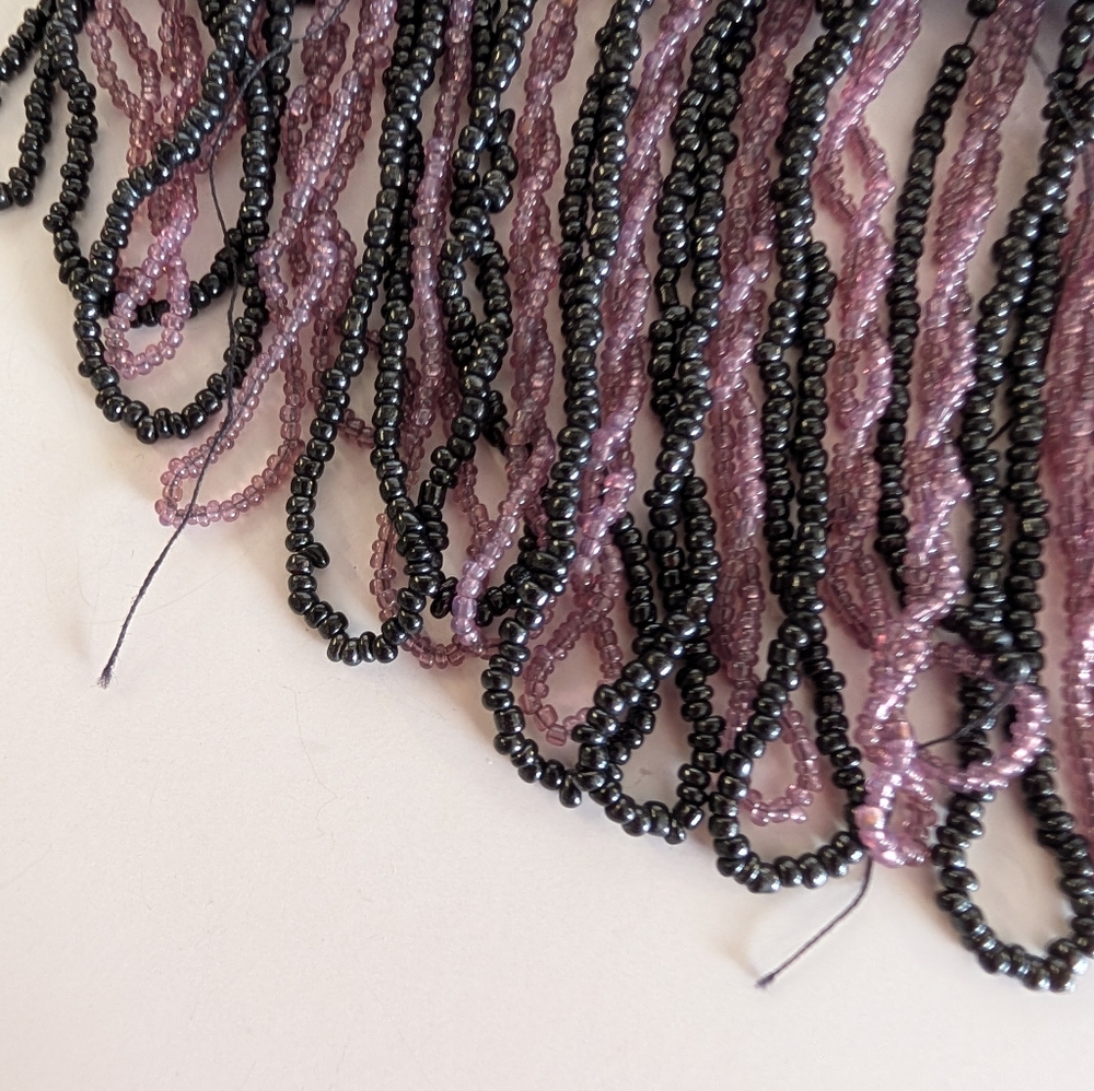 Victorian Beaded Multicolor Fringe Bag - Picture 4 of 5